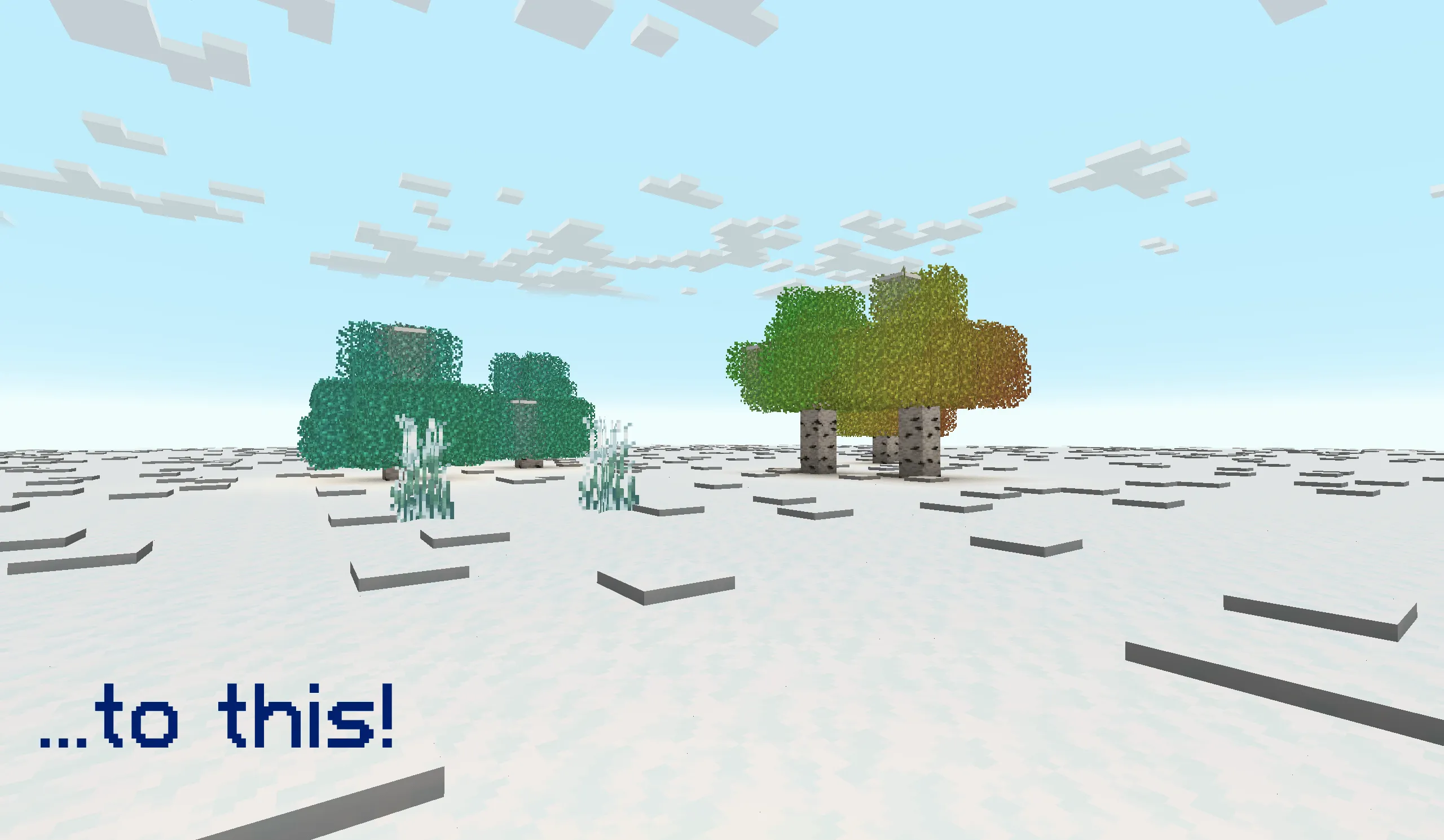 Better leaves BoP Rainbow birch leaves fix (legacy) — скриншот 2 (Текстуры, Minecraft)