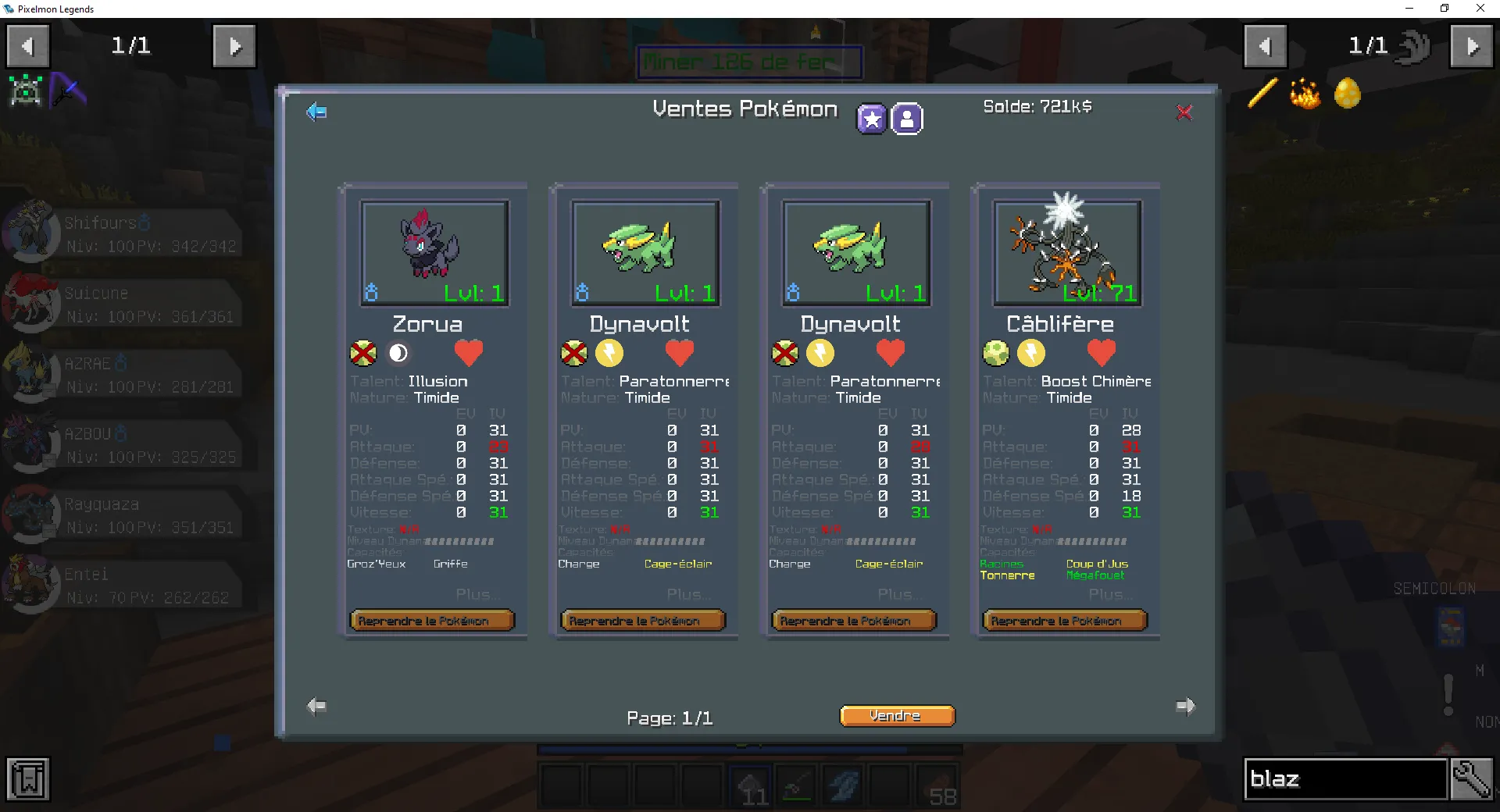 GTS Legends, Моды, Minecraft