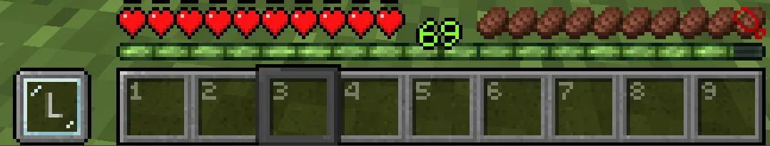 Numbered hotbar, Кастомизации, Minecraft