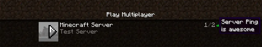 Server Ping — скриншот 1 (Моды, Minecraft)