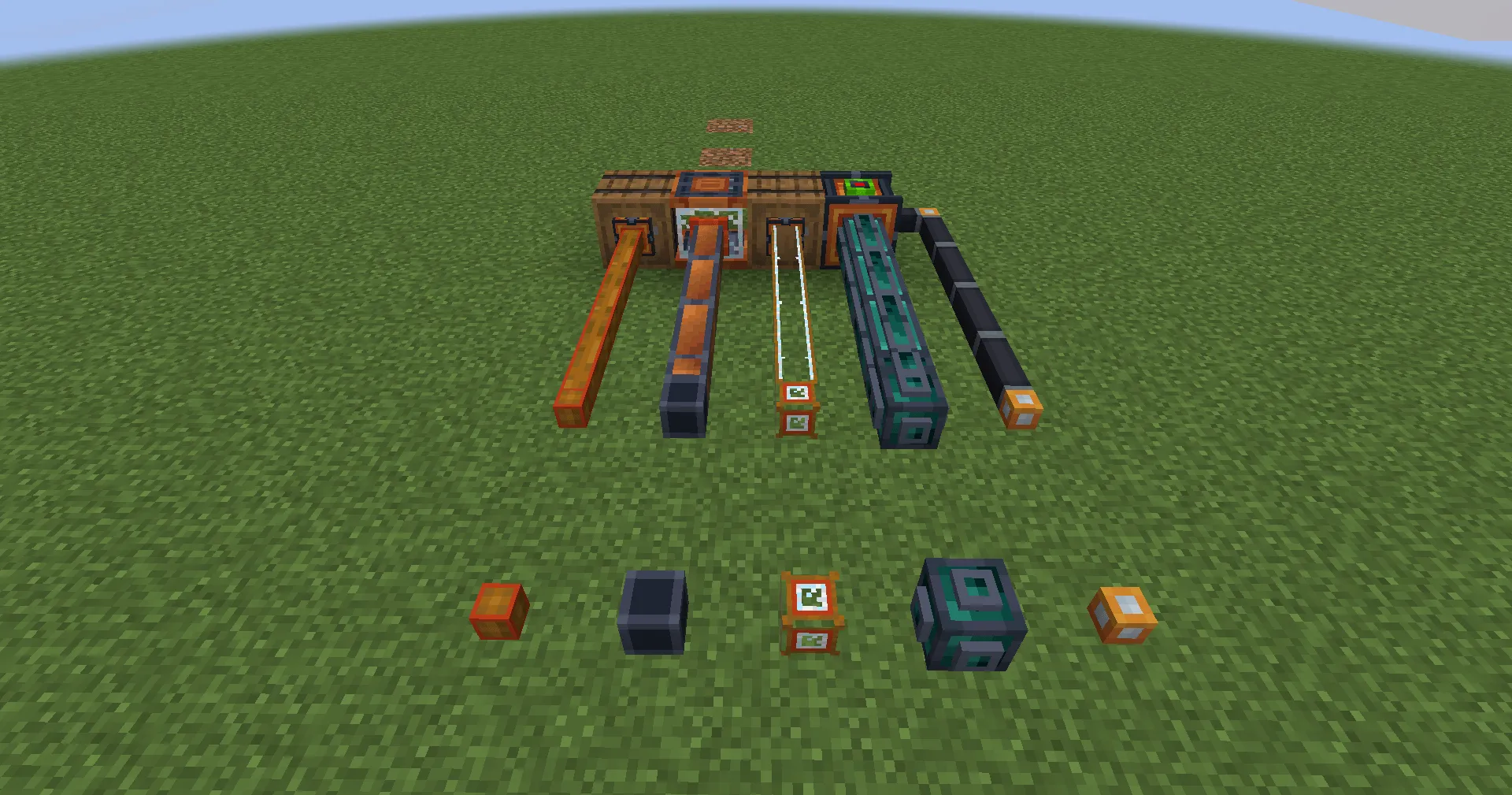 Oritech: Consistent Pipes Retexture — скриншот 1 (Текстуры, Minecraft)