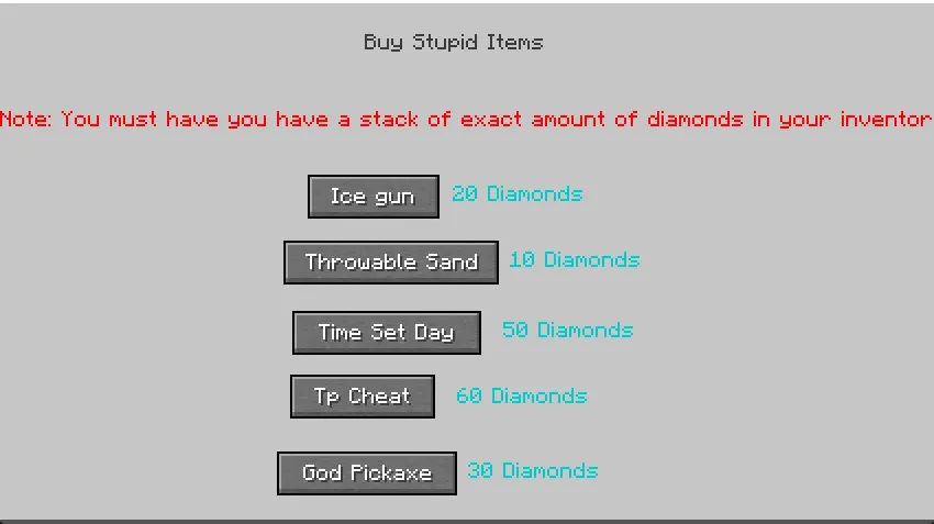 Weirdly strange Items, Моды, Minecraft