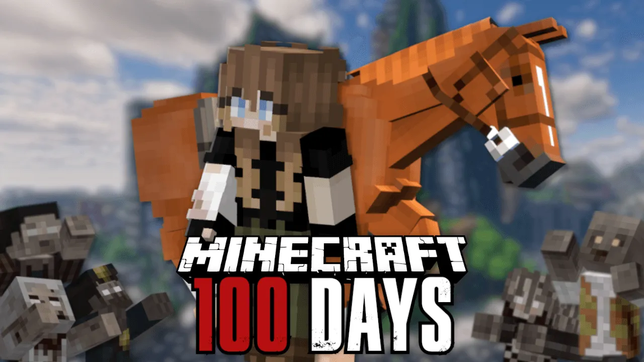 Pinehaven's 100 Days Zombie Apocalypse (Horse Edition) — скриншот 1 (Модпаки, Minecraft)