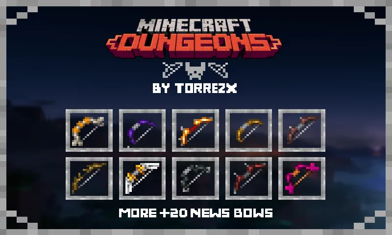 Torrezx-McDungeons bows — скриншот 3 (Текстуры, Minecraft)