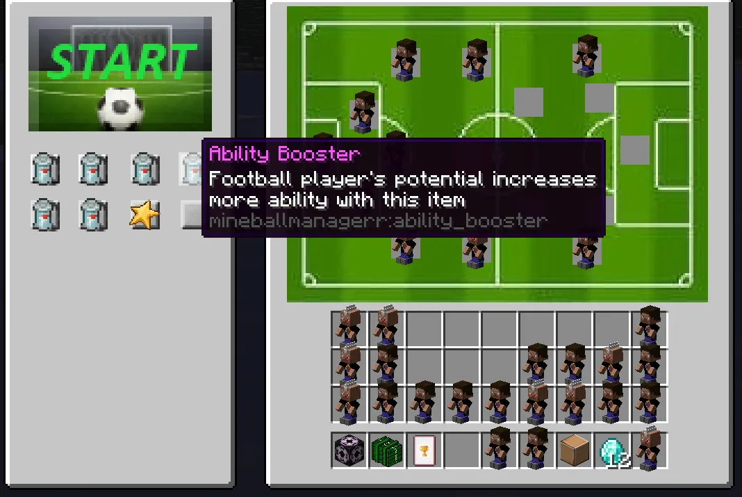 Mineball Manager, Моды, Minecraft