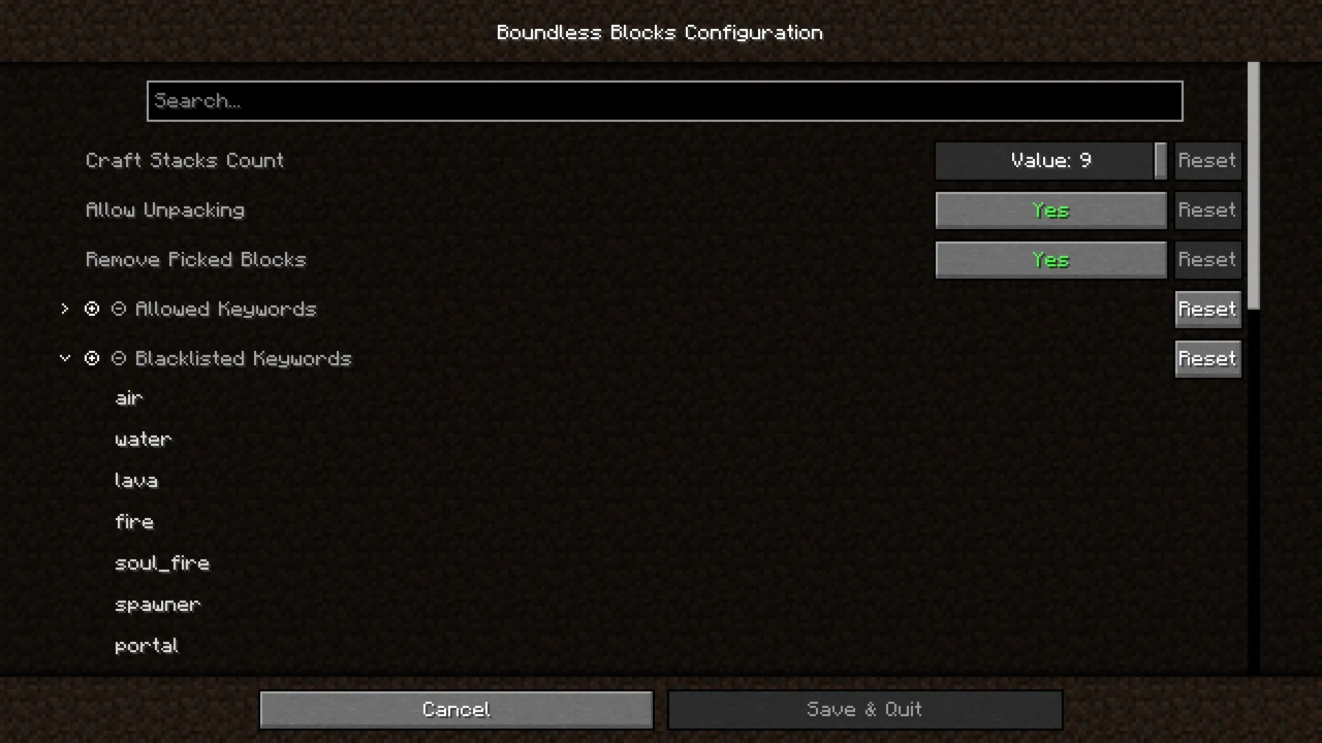 Boundless Blocks - мод для Майнкрафт - Зона Крафта