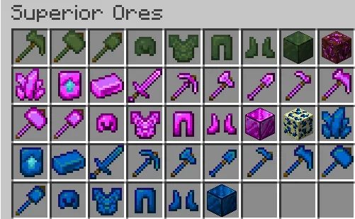 Superior Ores, Моды, Minecraft