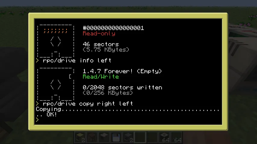 rpcDrive, Моды, Minecraft