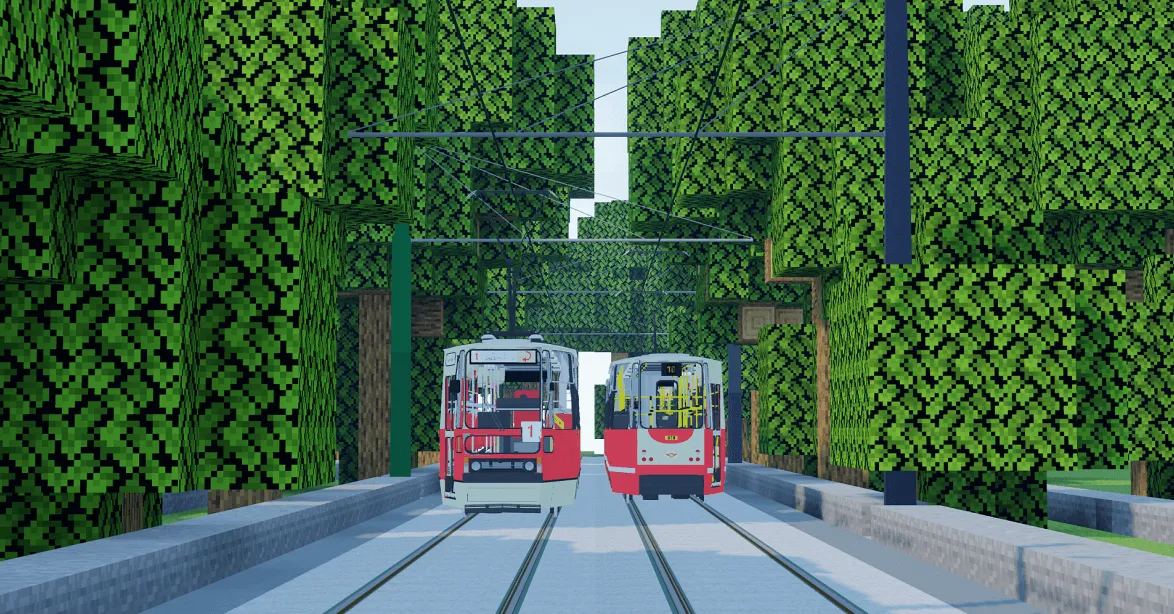 Tram Rails & Poles Pack By Krzysiek5757 [Immersive Railroading] — скриншот 2 (Дата-паки, Minecraft)