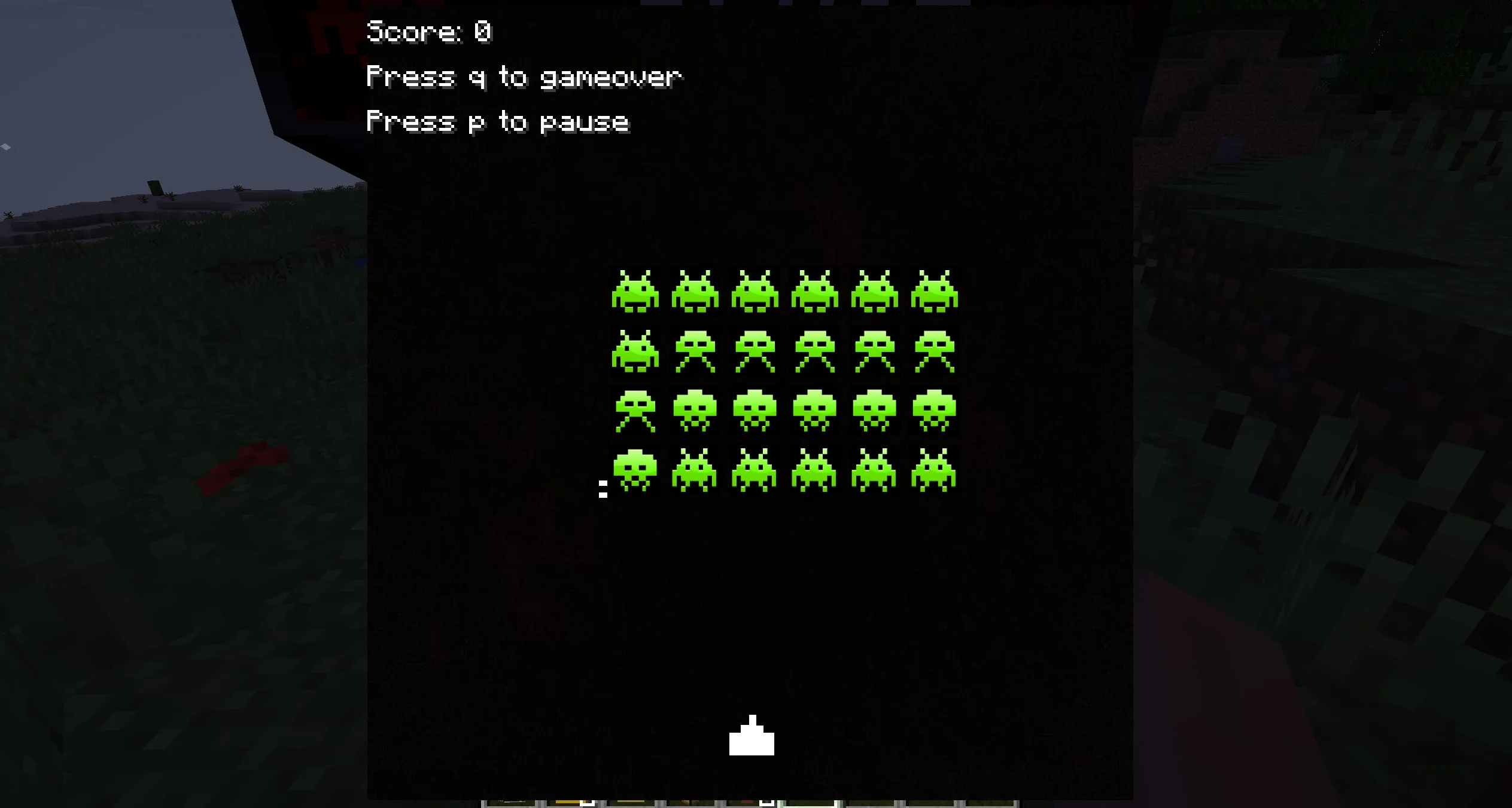 Space Invaders — скриншот 1 (Моды, Minecraft)