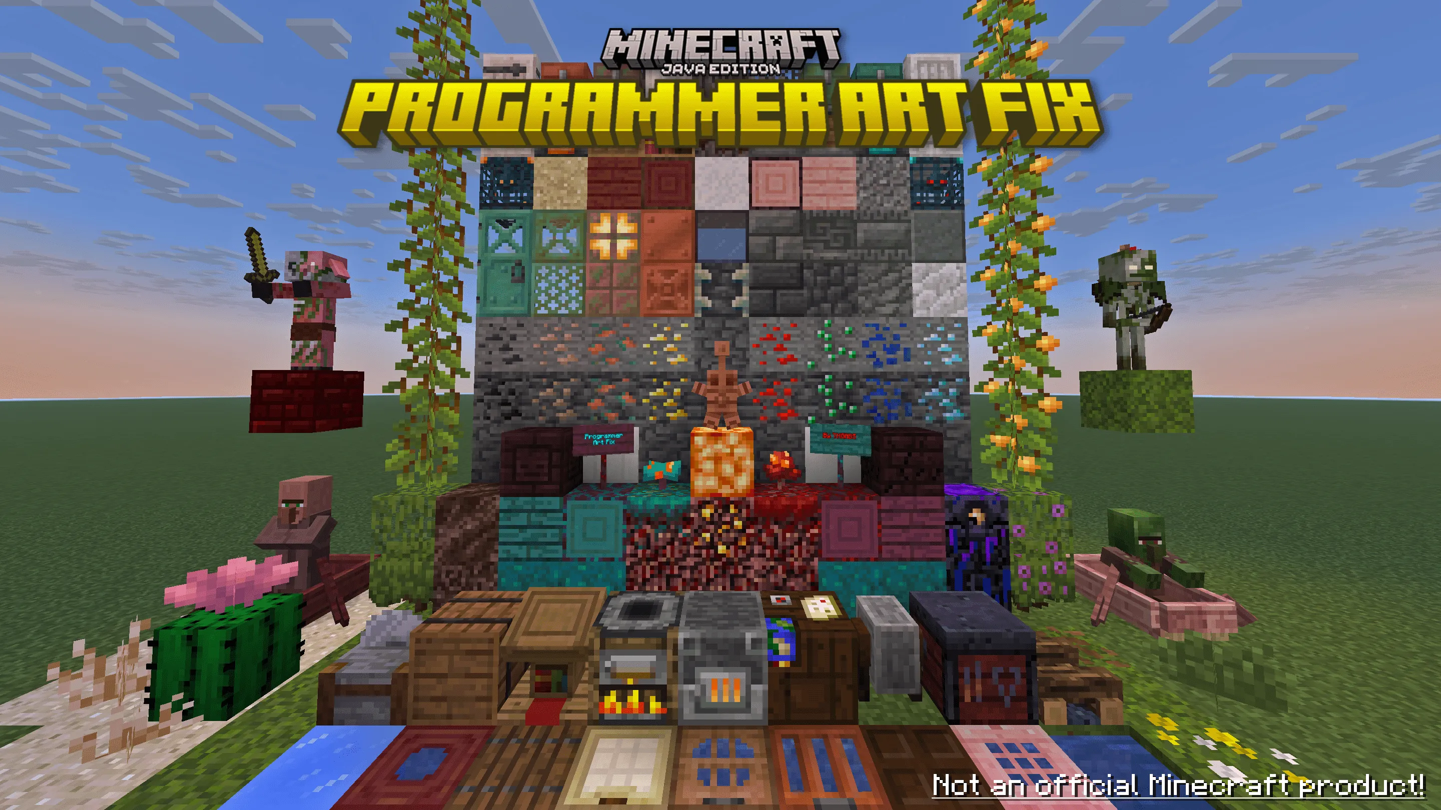 Programmer Art Fix, Текстуры, Minecraft