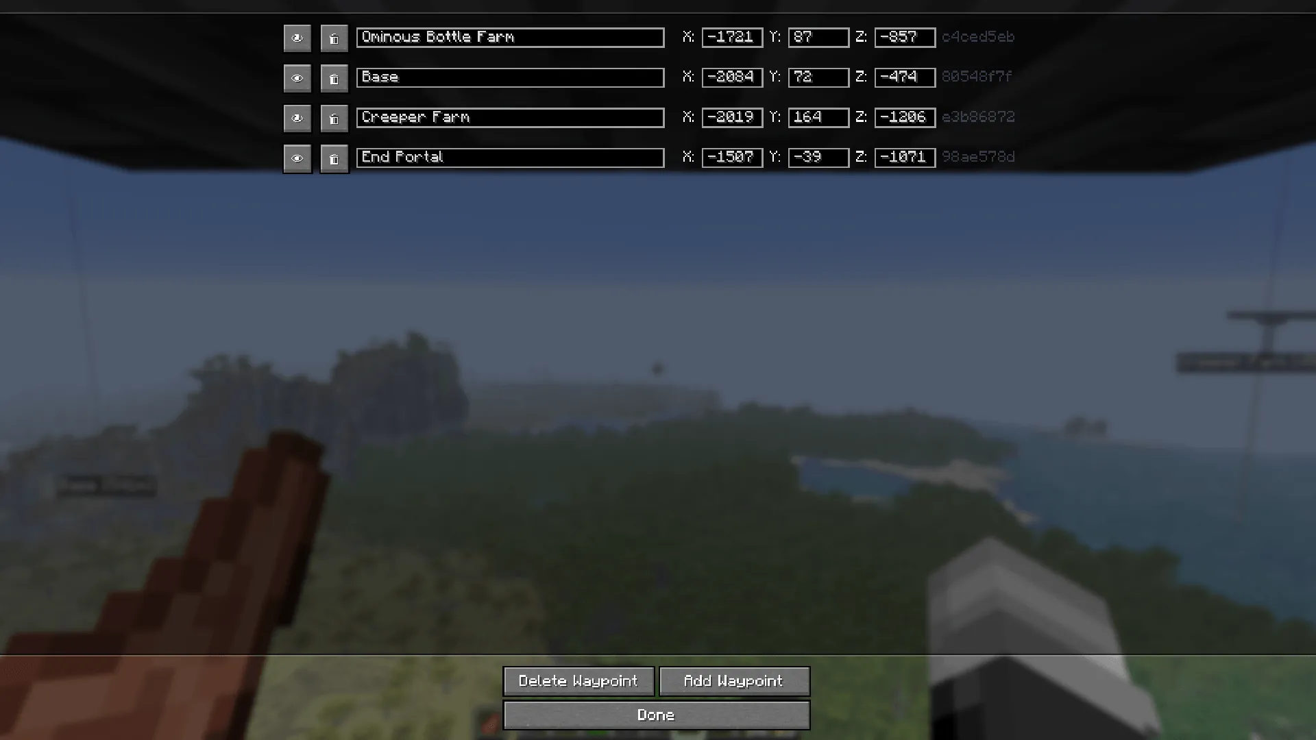 OnlyWaypoints, Моды, Minecraft
