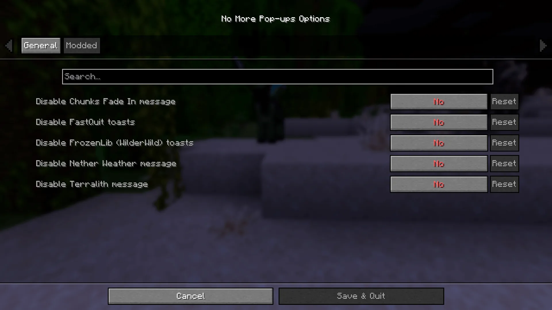 No More Pop-ups, Моды, Minecraft