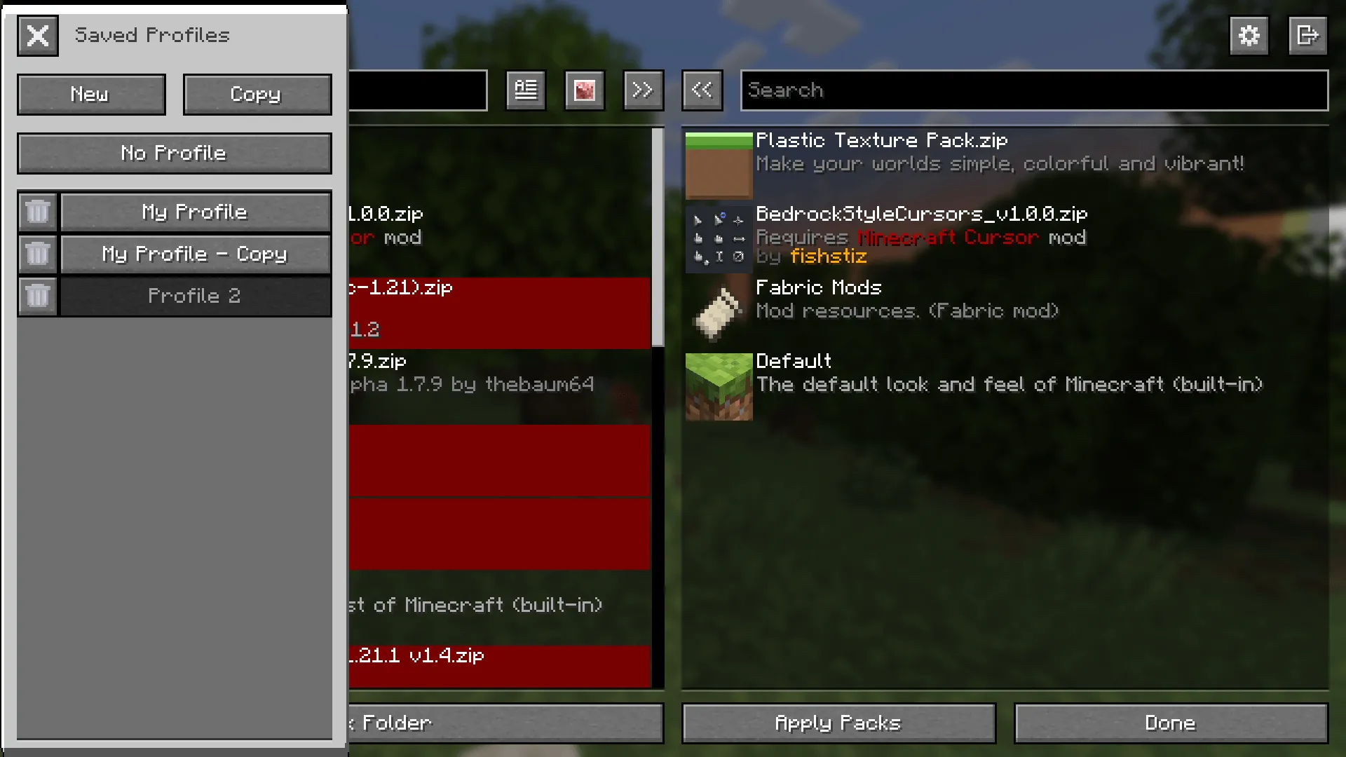 Packed Packs, Моды, Minecraft