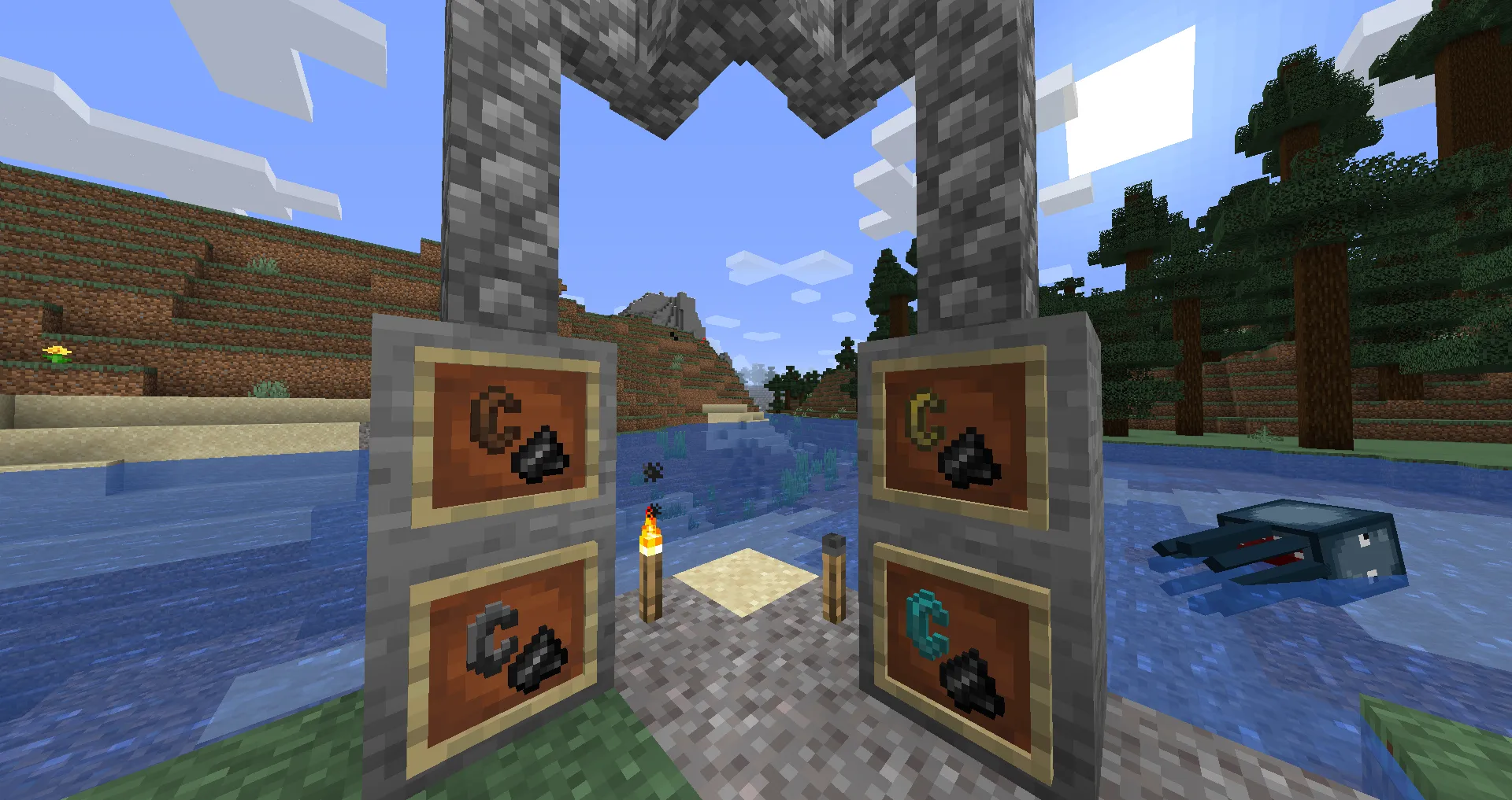 Unlit Torches (Fabric) — скриншот 1 (Моды, Minecraft)