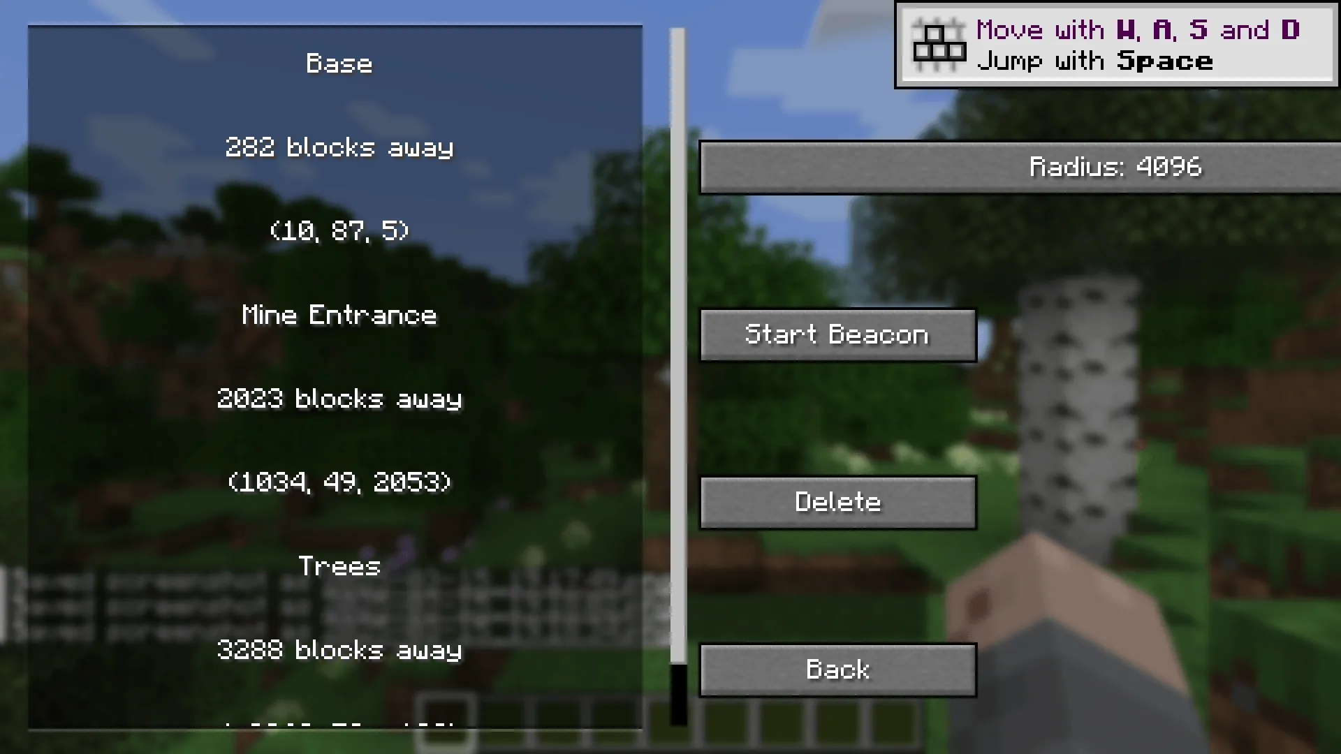 Audio Navigation, Моды, Minecraft