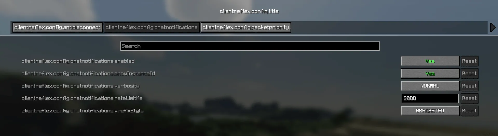 ClientReflex, Моды, Minecraft