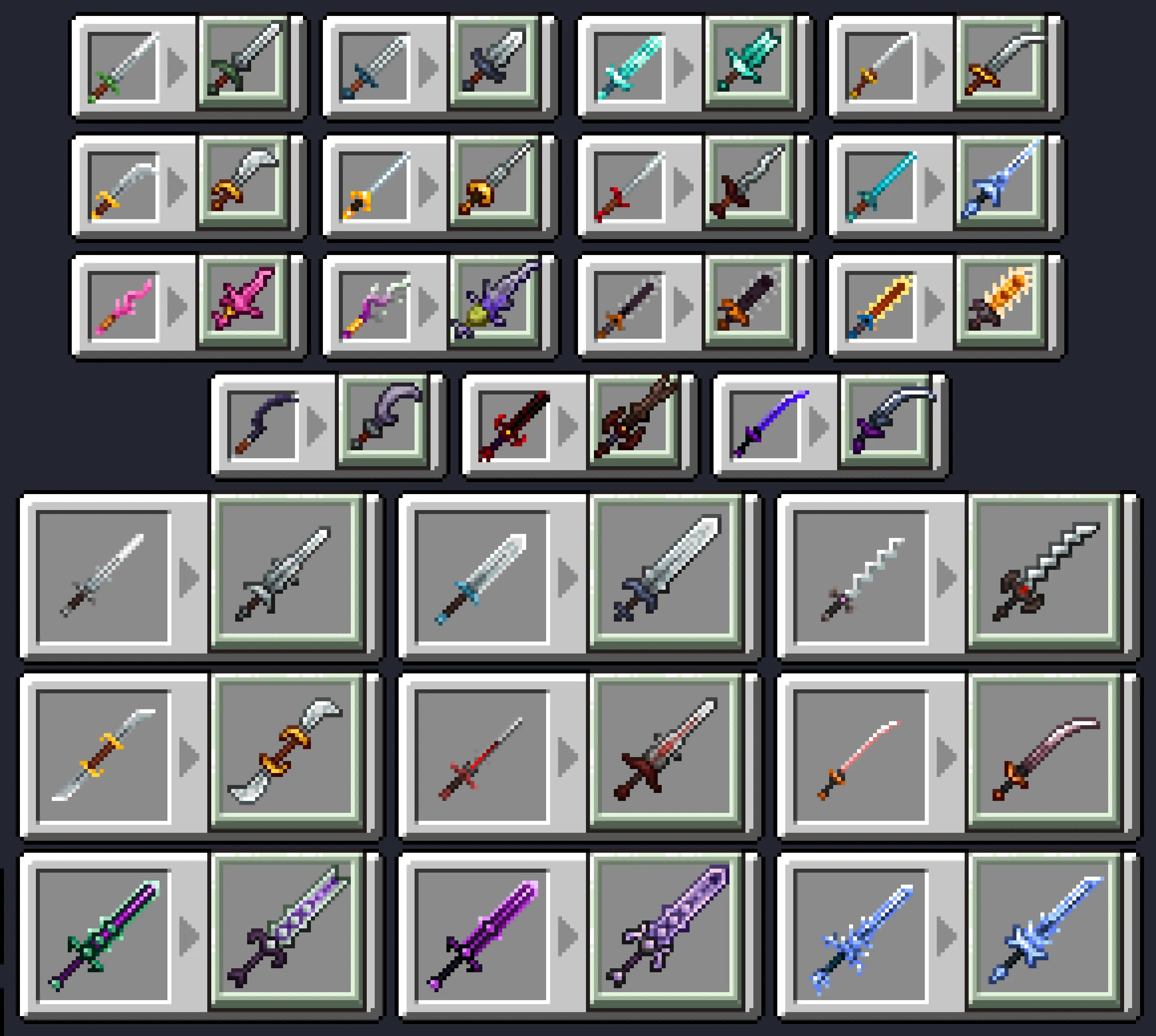 Tutta's Dungeons Weapons Texture (melee only) — скриншот 3 (Текстуры, Minecraft)