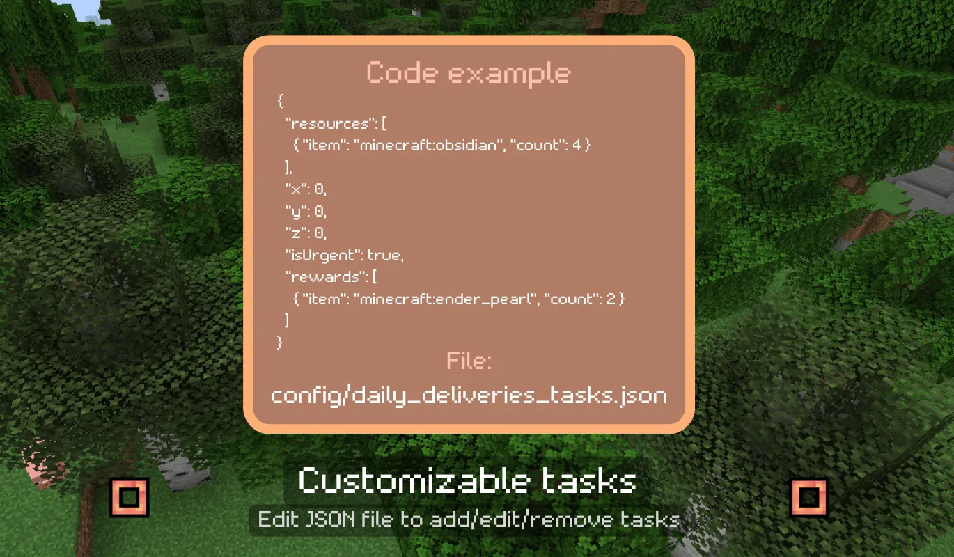 Daily Deliveries, Моды, Minecraft