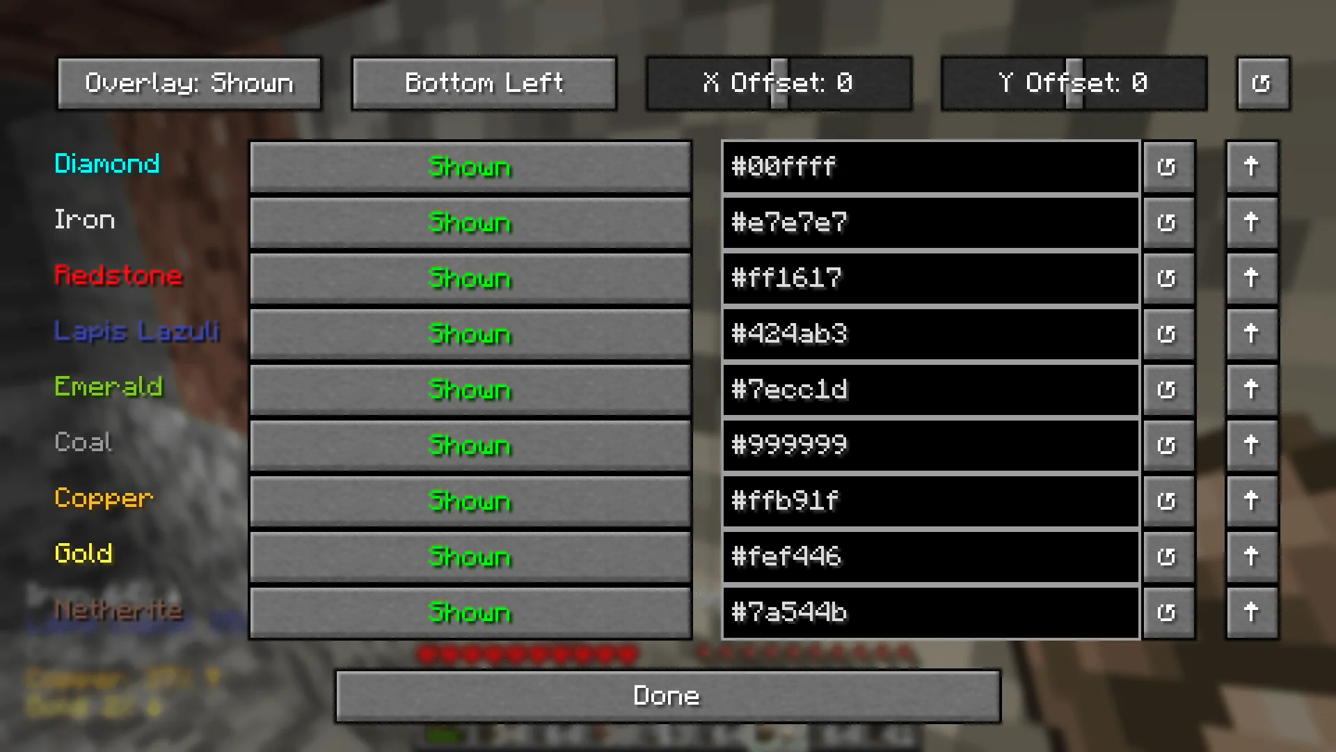 Miner's Guide, Моды, Minecraft