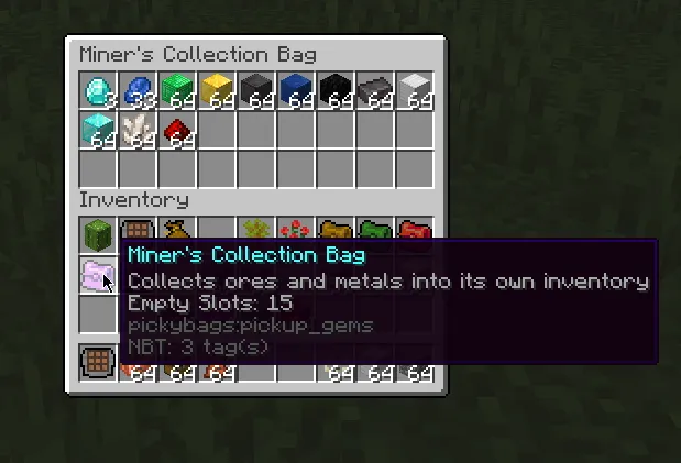 Picky Bags, Моды, Minecraft