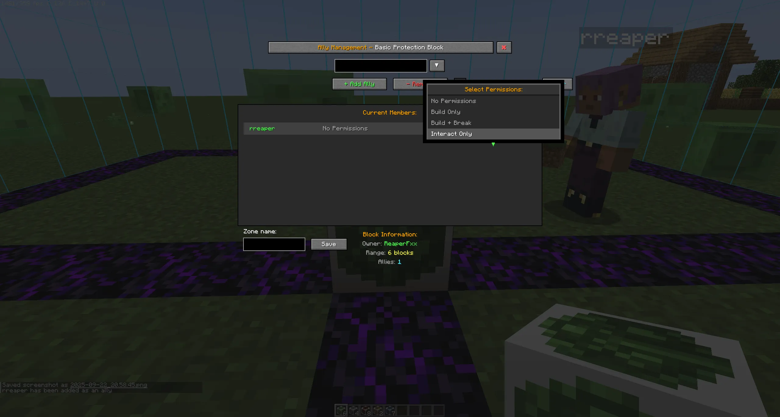 ProtectionBlocks, Моды, Minecraft