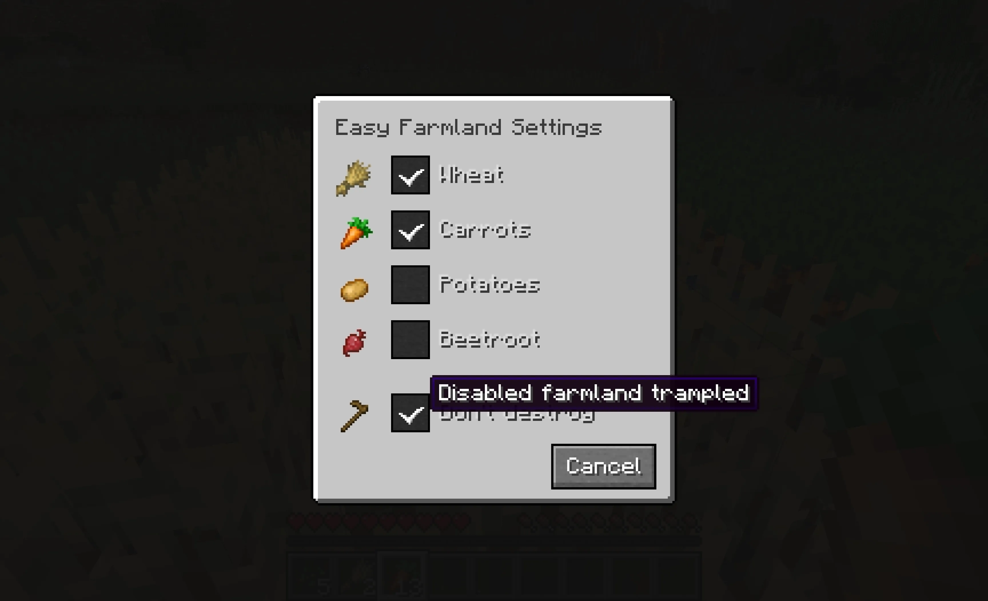 Easy Farmland, Моды, Minecraft