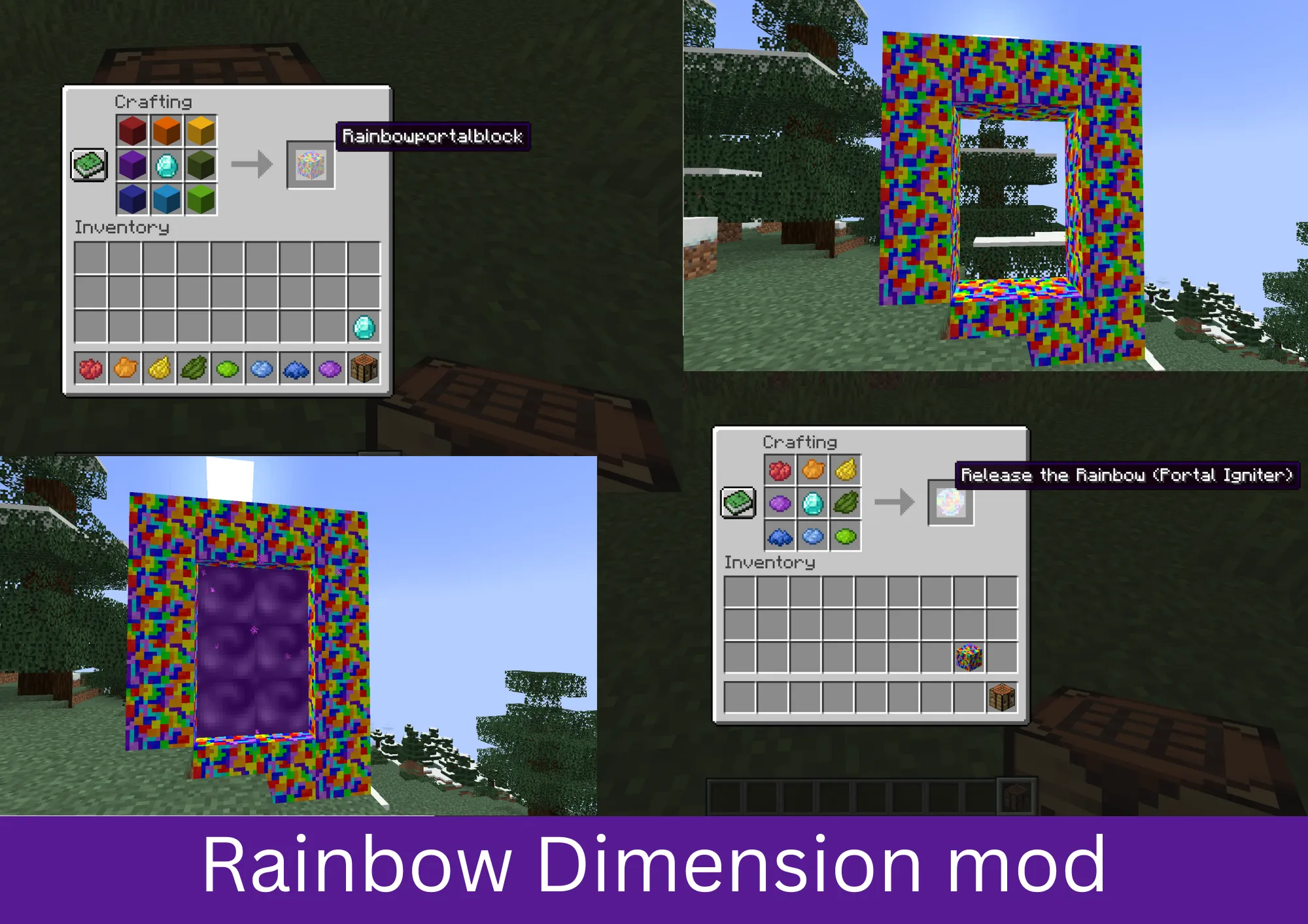 Rainbow Forest and Bleeding Forest Biomes, Моды, Minecraft