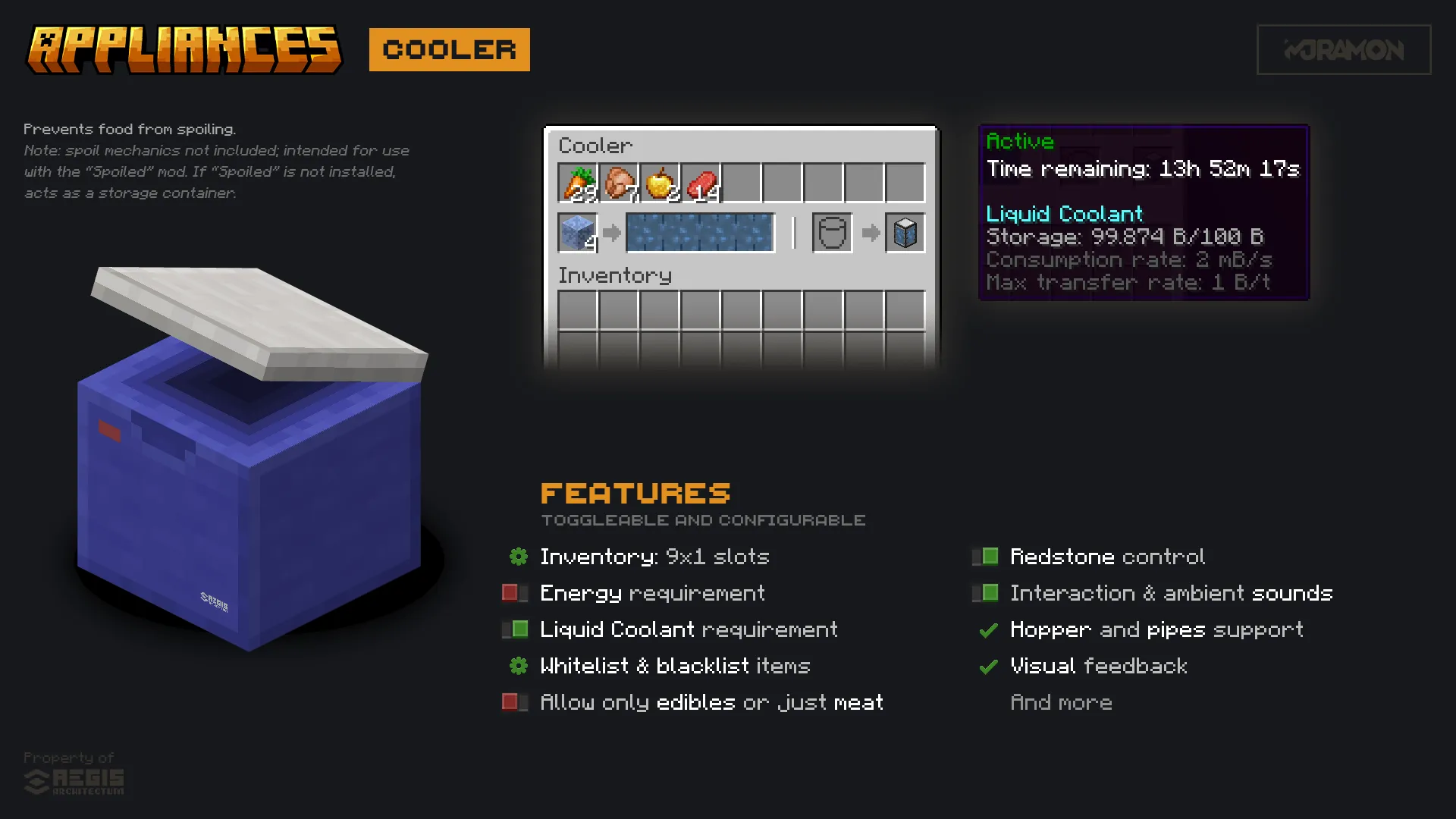 Appliances, Моды, Minecraft