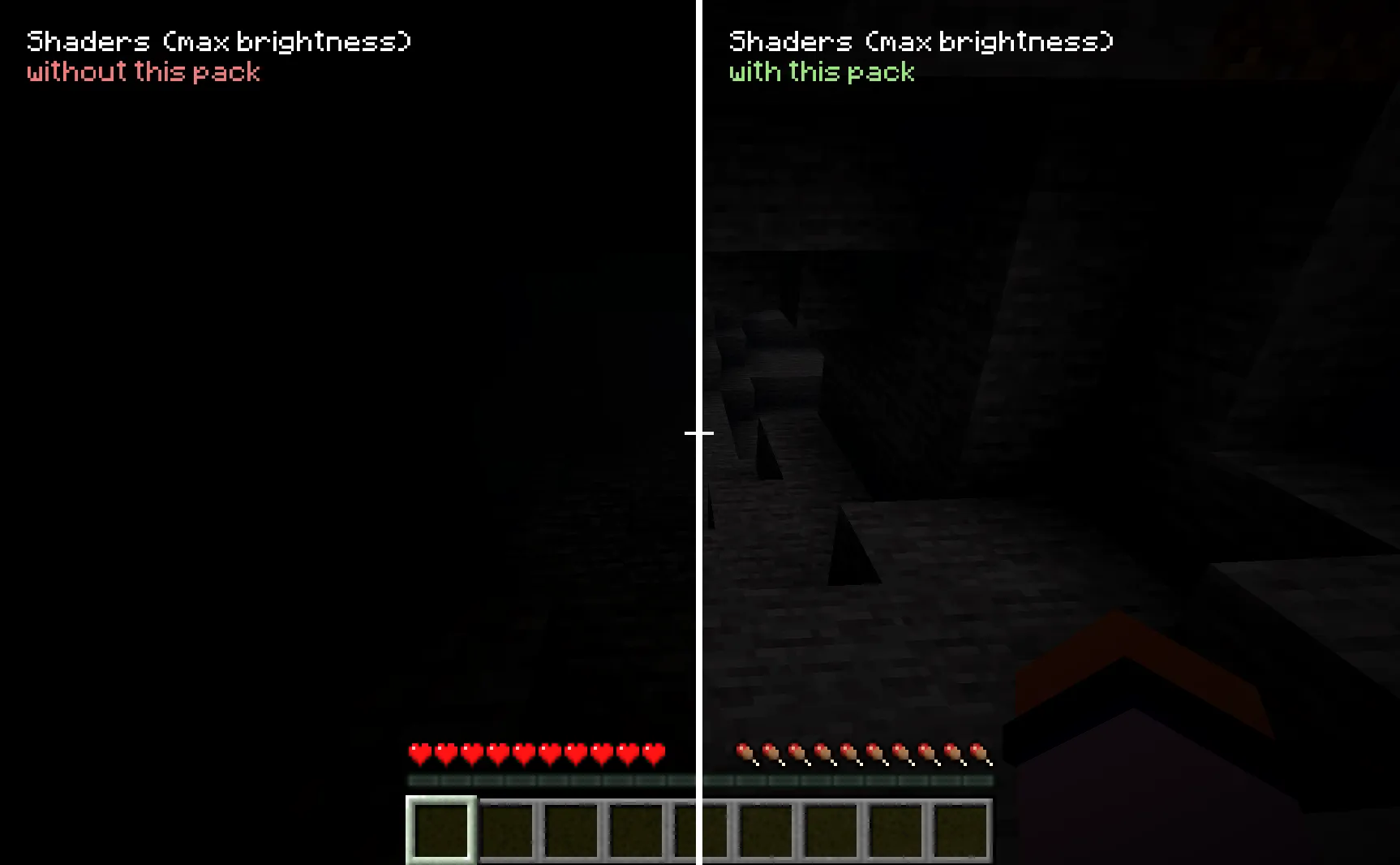 Slightly Brighter Caves [OptiFine] — скриншот 1 (Текстуры, Minecraft)