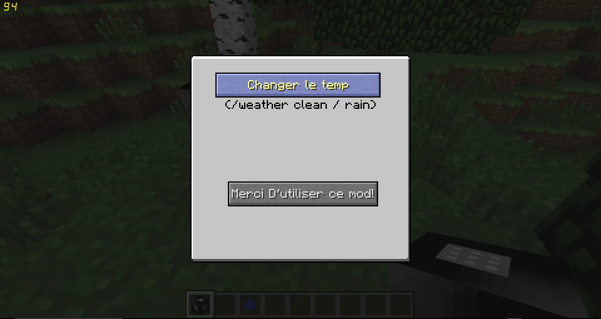 Weather Effect, Моды, Minecraft