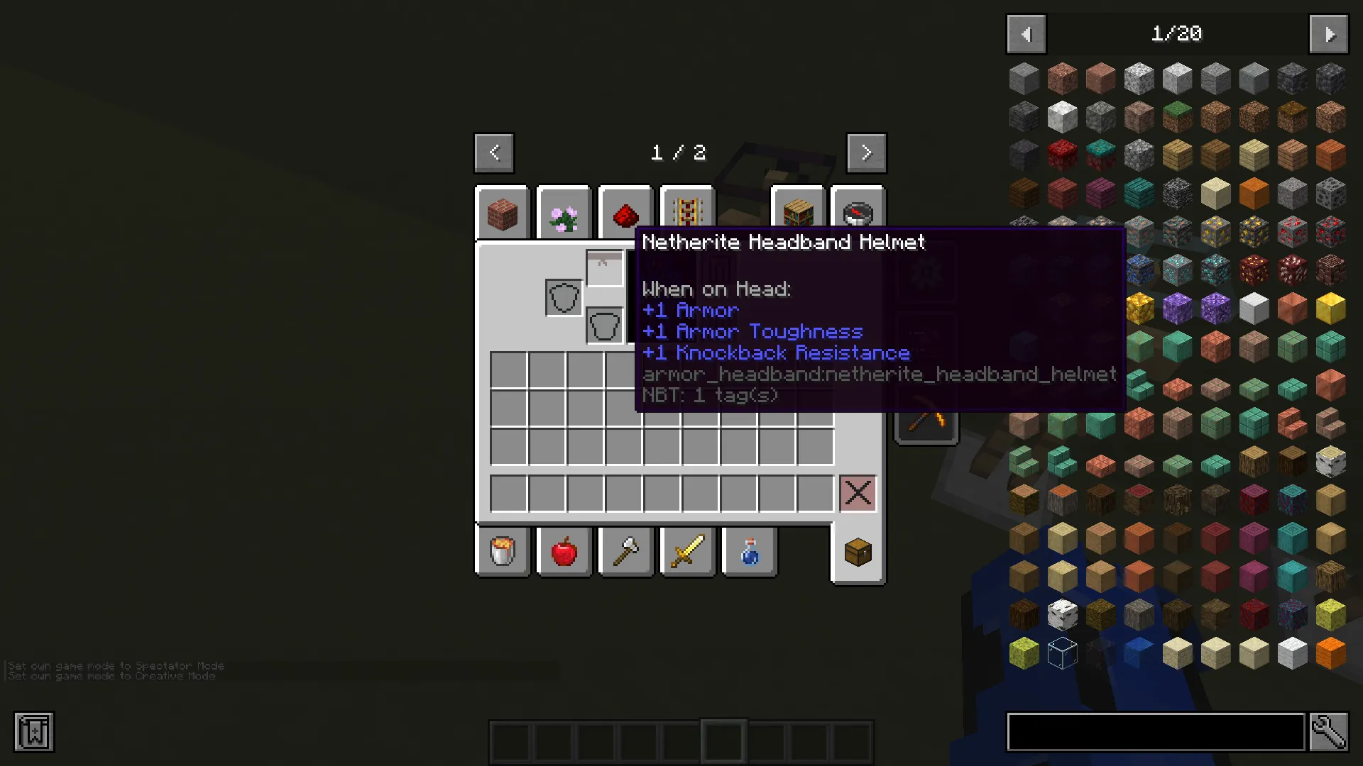 armor headband, Моды, Minecraft