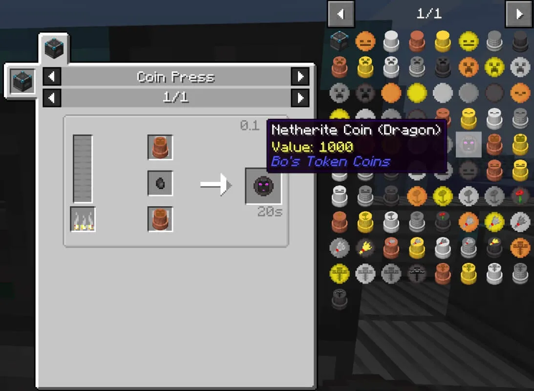 Token Coins — скриншот 6 (Моды, Minecraft)