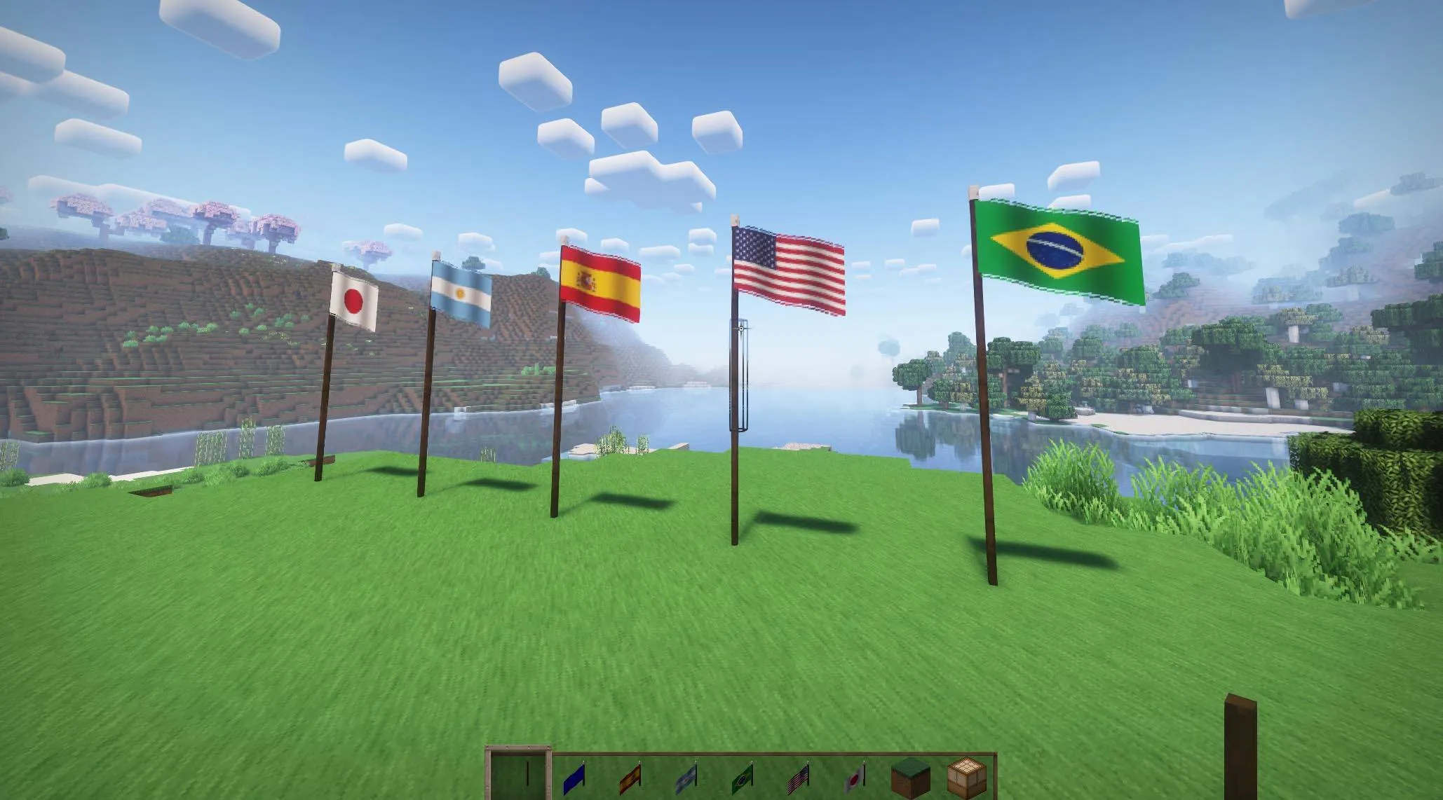 Animated Flags — скриншот 3 (Моды, Minecraft)
