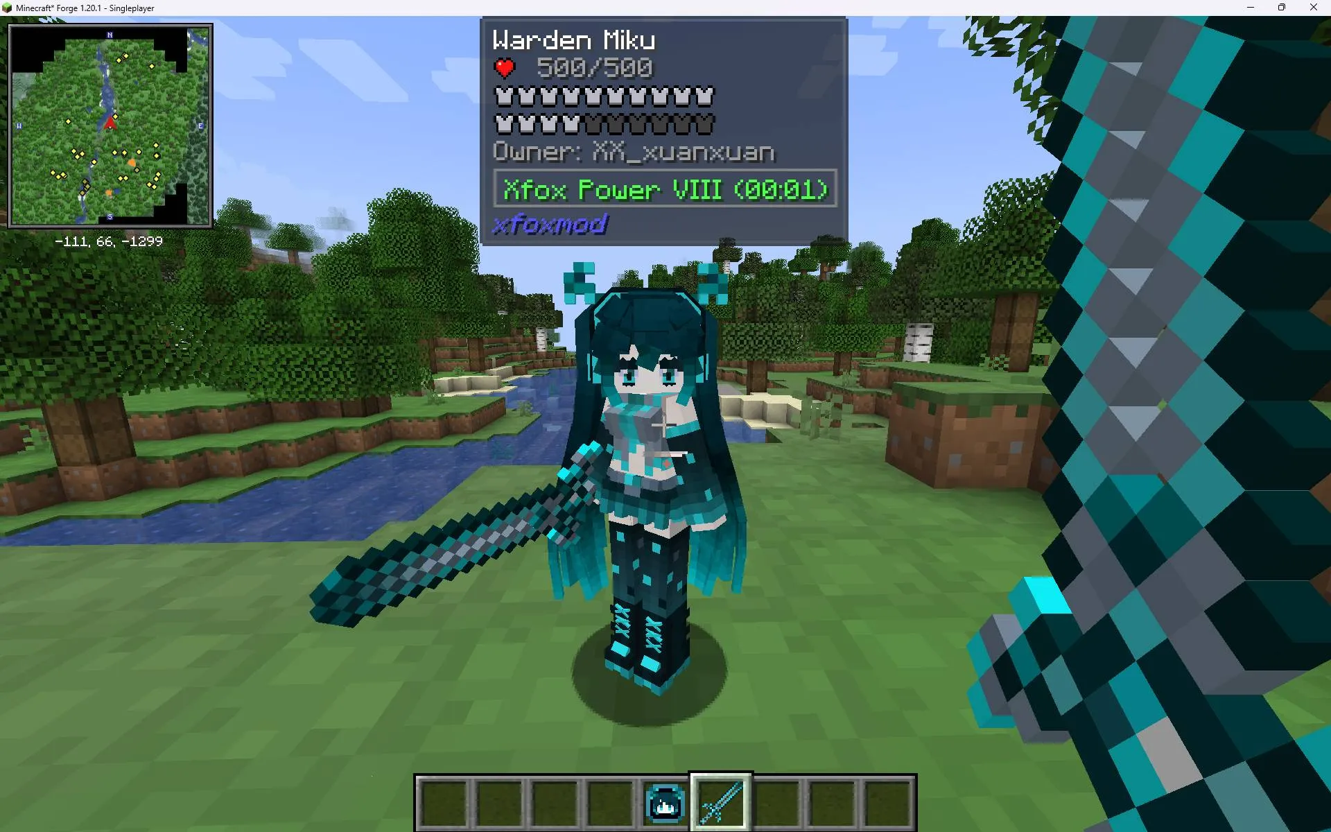 XfoxSword — скриншот 2 (Моды, Minecraft)