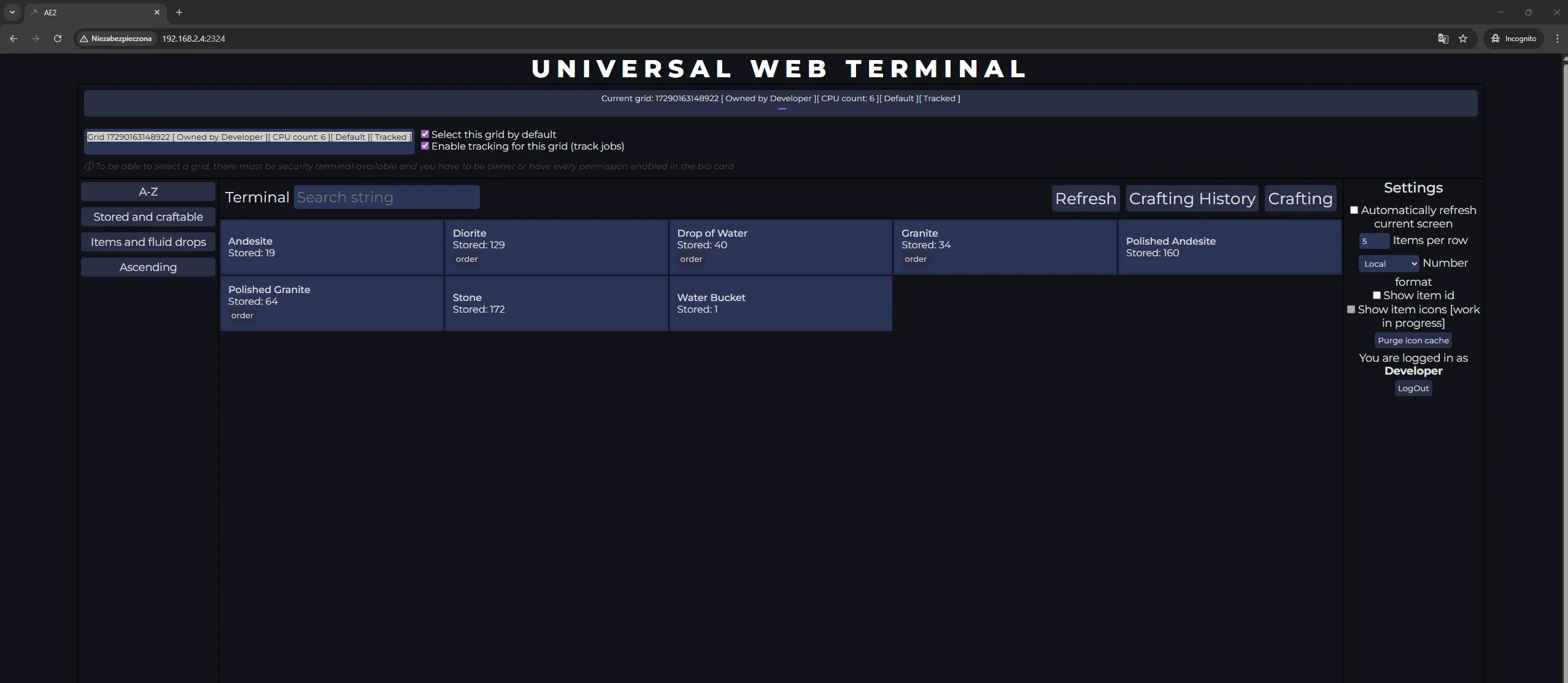 AE2 Web Integration, Моды, Minecraft