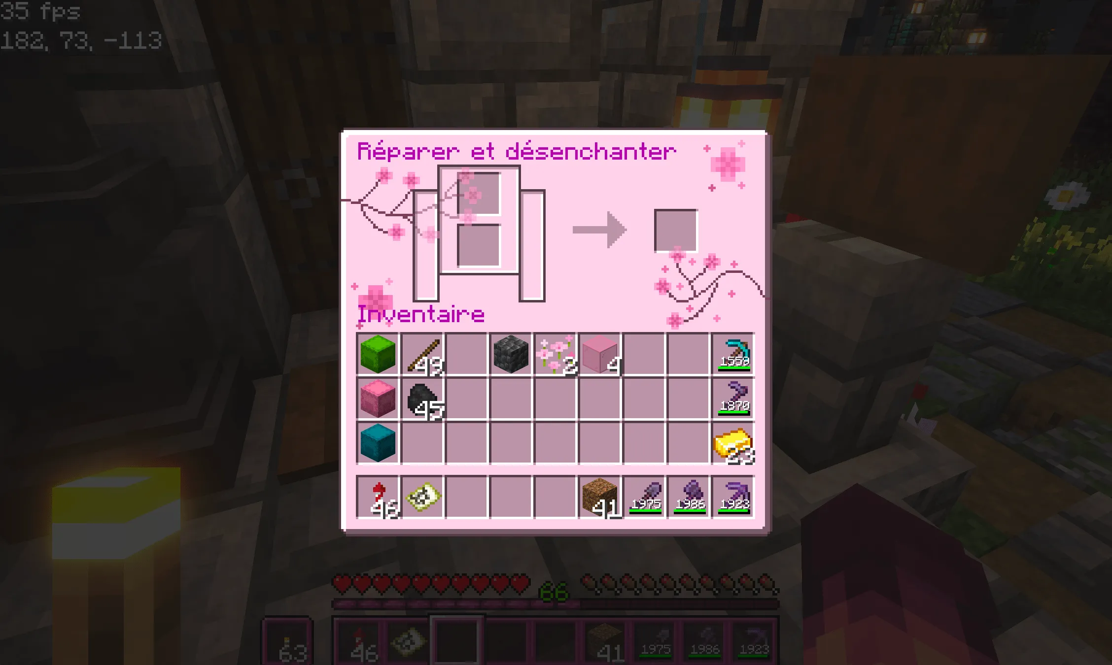 Cherry Blossom GUI — скриншот 1 (Текстуры, Minecraft)