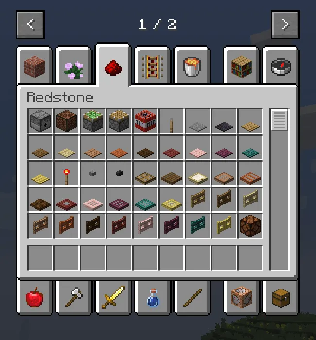 Old Creative Menu Restored, Текстуры, Minecraft