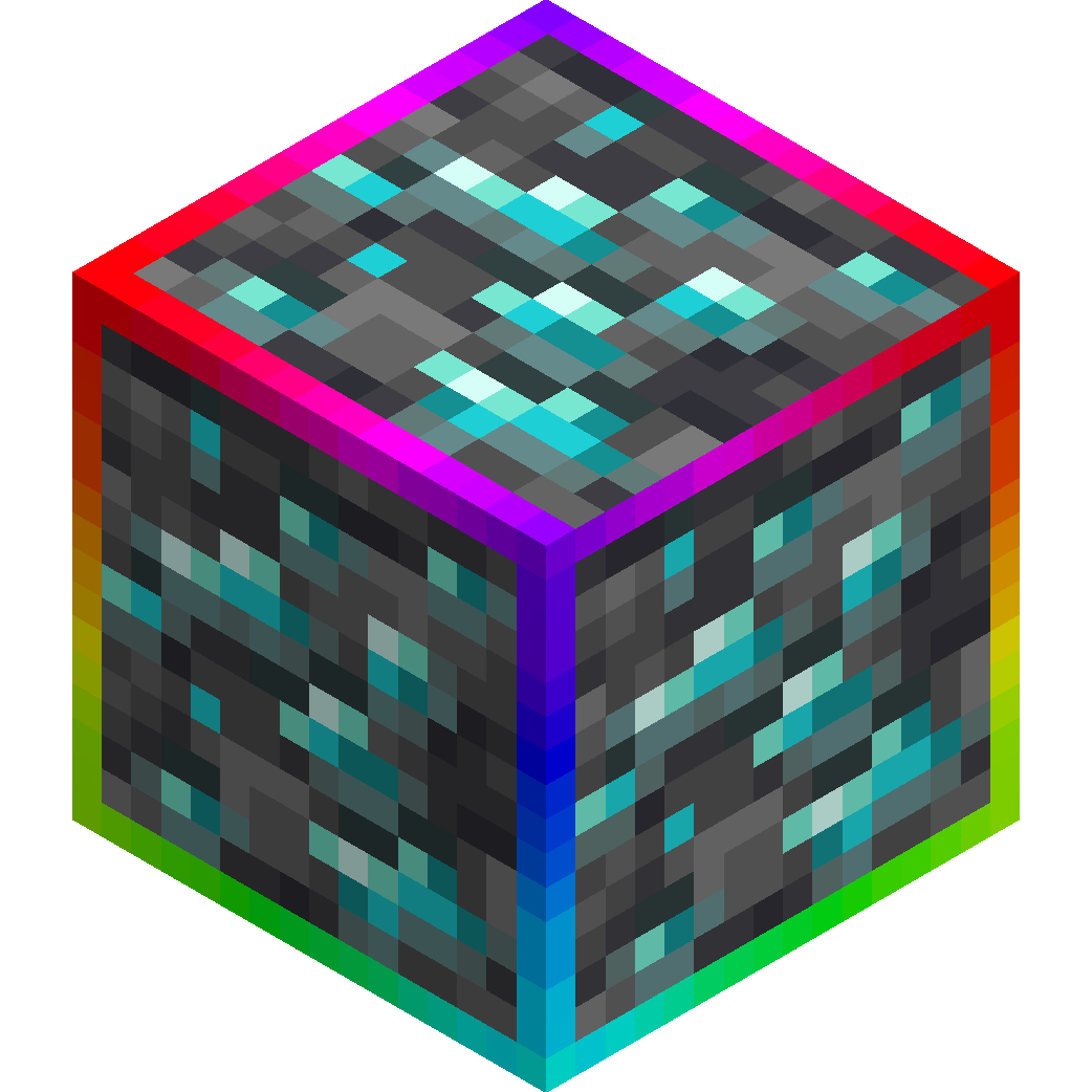 Rainbow Diamond Ores & Ancient Debris (Animated) — скриншот 3 (Текстуры, Minecraft)