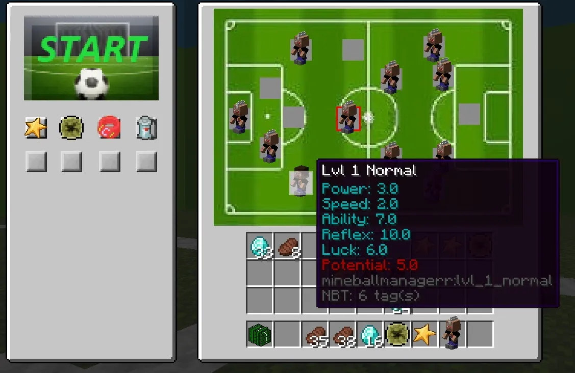Mineball Manager, Моды, Minecraft