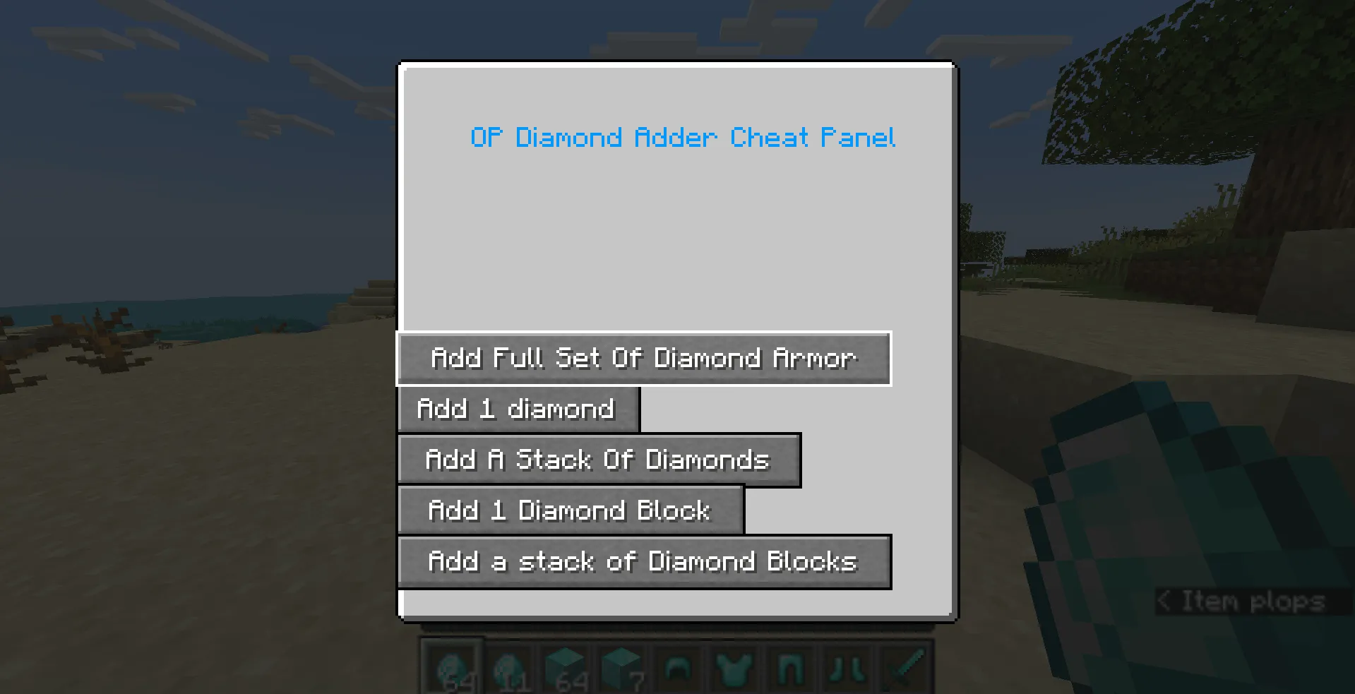 OP Diamond Adder, Моды, Minecraft