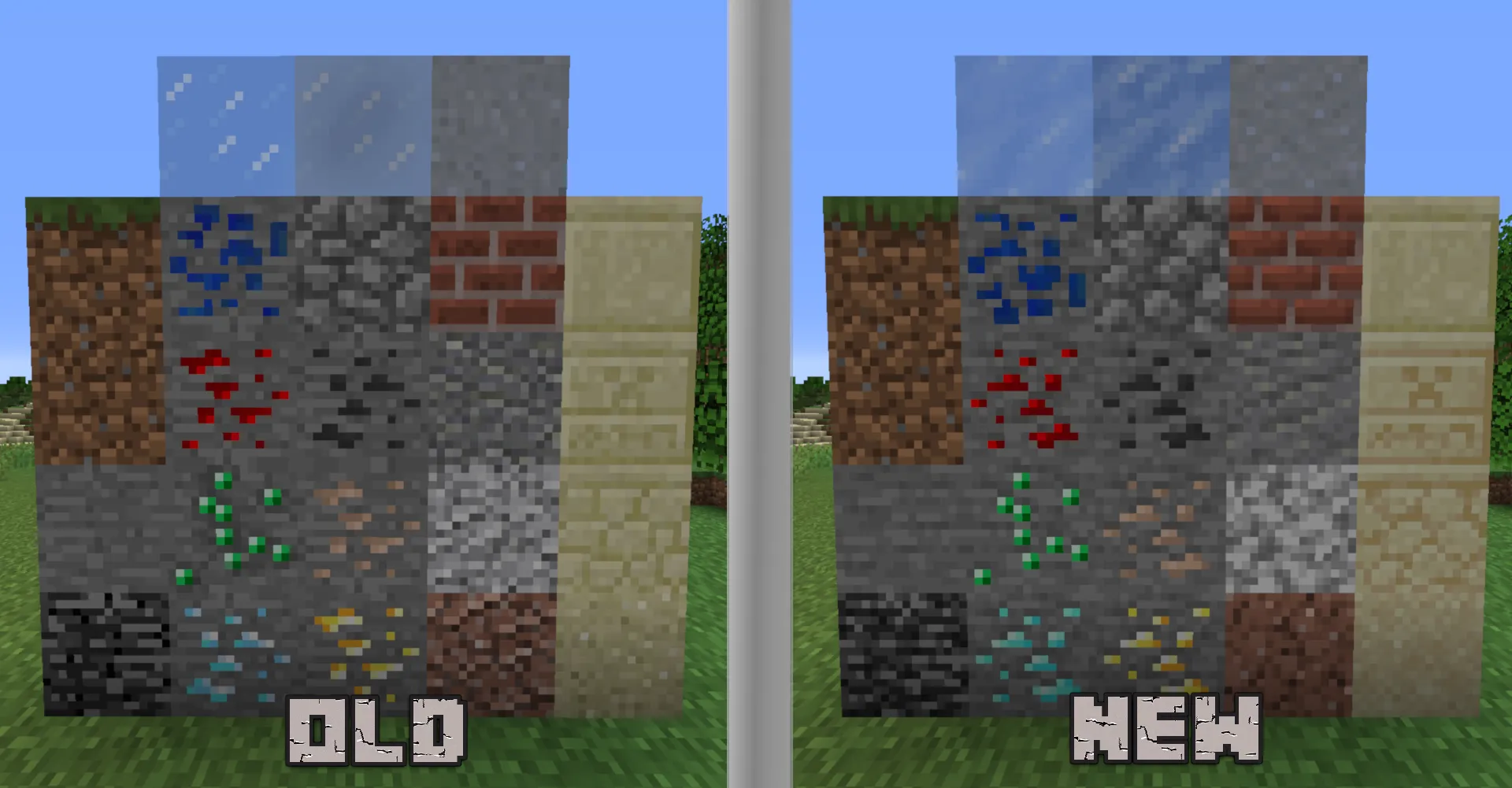 New Default Textures in older Versions + Better Beds, Iron Bars, Glass Pane, Rain Sounds, and more... — скриншот 5 (Текстуры, Minecraft)