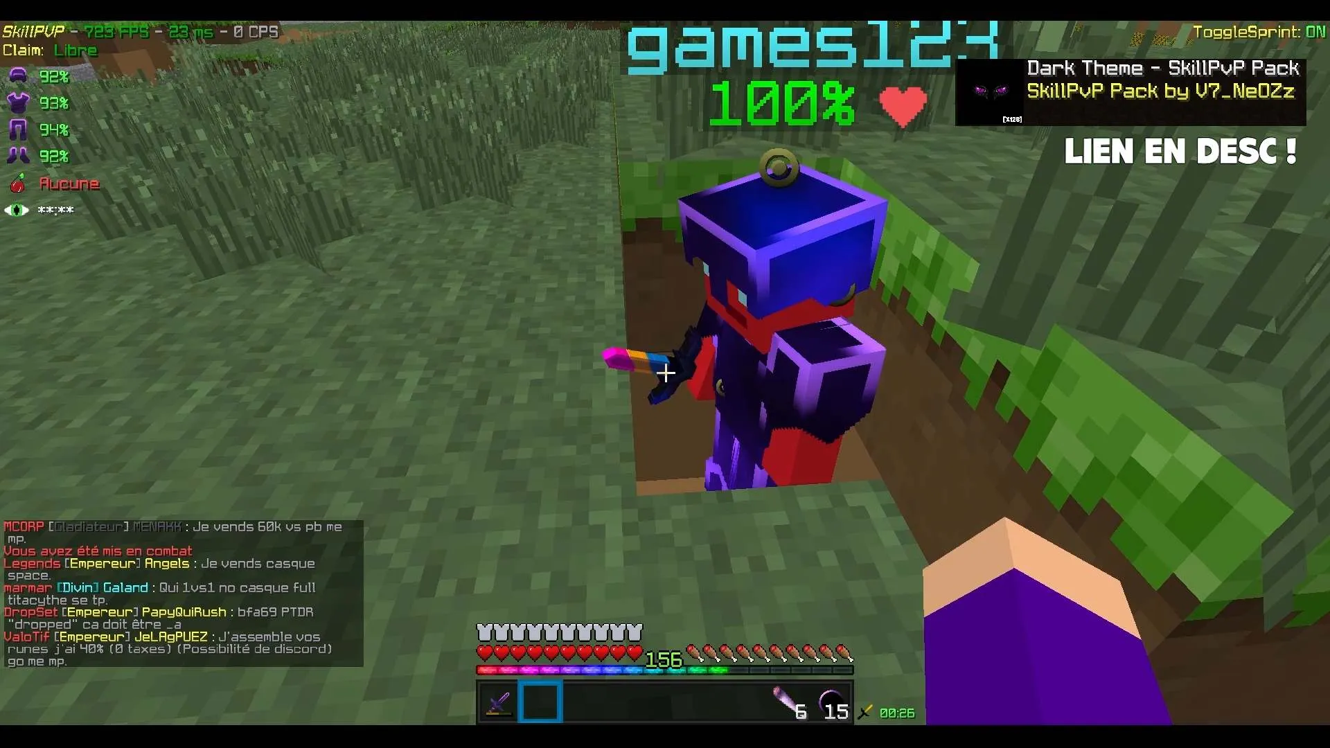 Dark Theme - SkillPvP Pack [x128], Текстуры, Minecraft