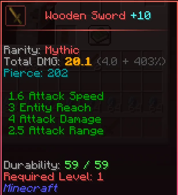 Epic RPG: Leveling Rank, Моды, Minecraft