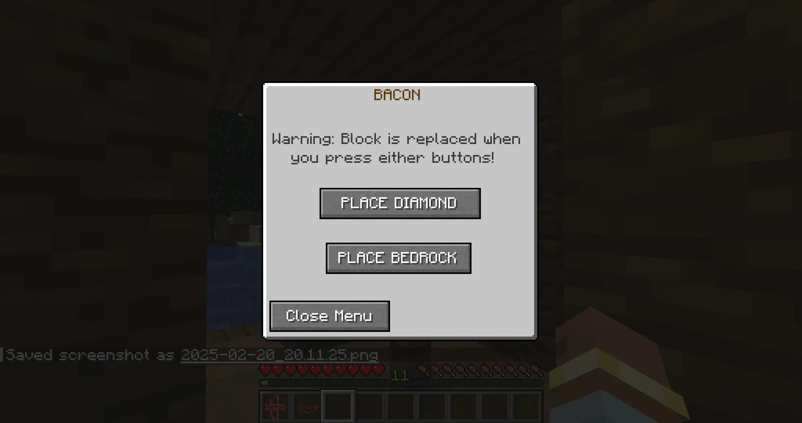 The Bacon Shrine, Моды, Minecraft