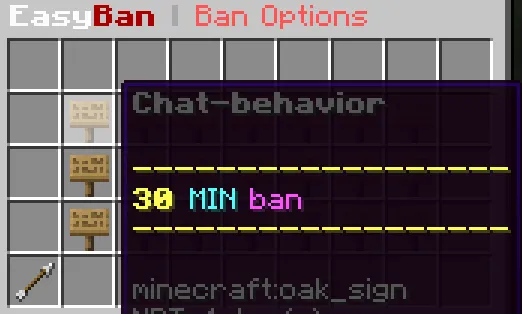 EasyBans - TheBlueSheep22 — скриншот 1 (Плагины, Minecraft)
