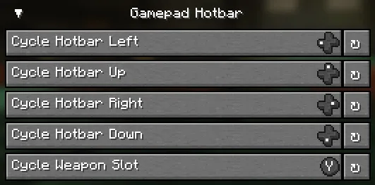 Gamepad Hotbar, Моды, Minecraft