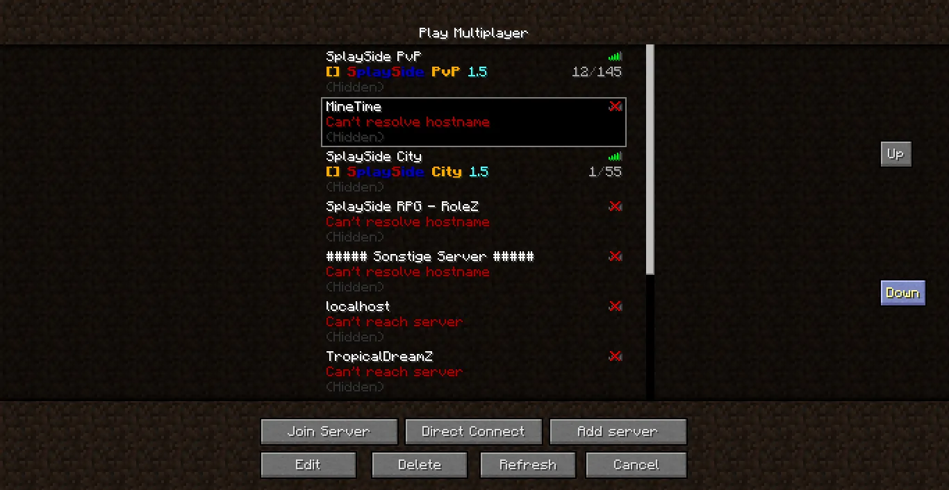 Server Sort — скриншот 3 (Моды, Minecraft)
