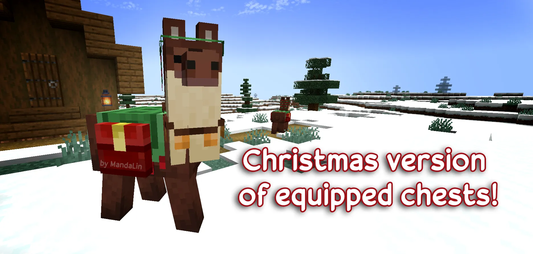 Wandering Santa Trader & Reindeer Llamas — скриншот 5 (Текстуры, Minecraft)