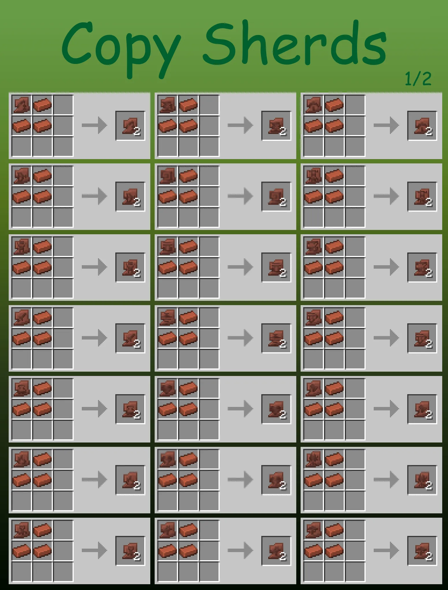 Recipes+, Дата-паки, Minecraft